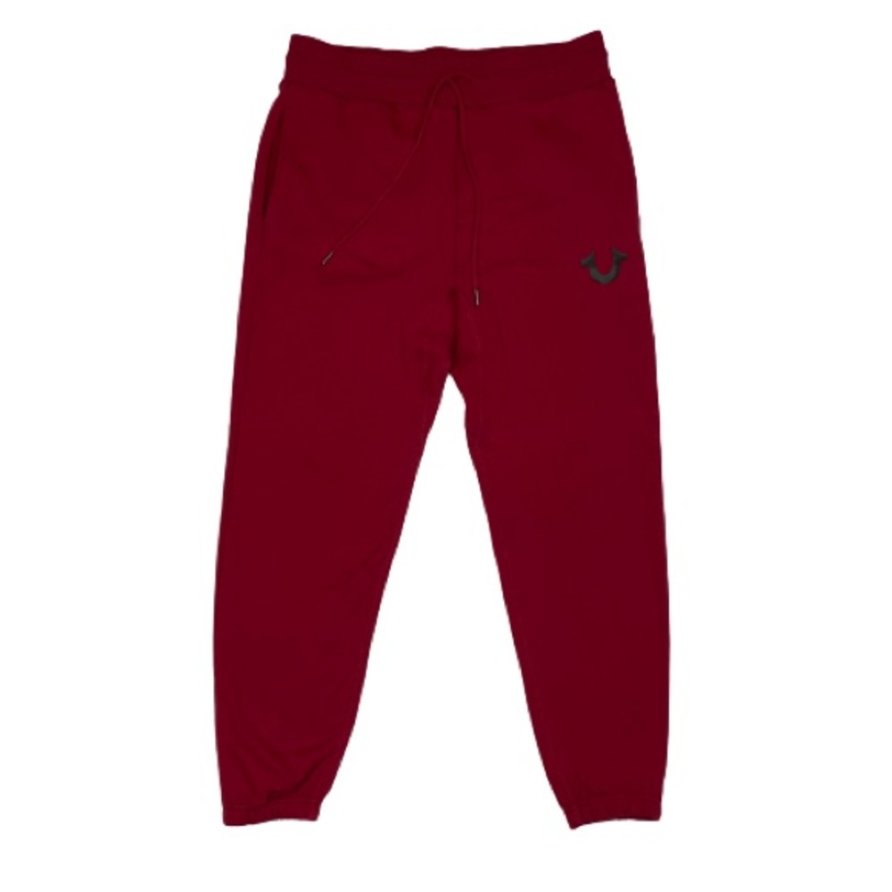 True Religion Burgundy Skinny Style Jogger Sweat Pants Men’s Lg